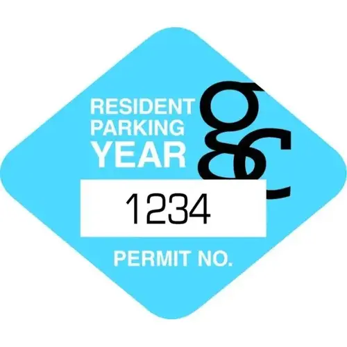 Custom Parking Permit Bumper Stickers, Diamond, 2-3/8 X 2 - pack of 100 Custom Parking Permit Bumper Stickers, Diamond, 2-3/8 X 2 - pack of 100
