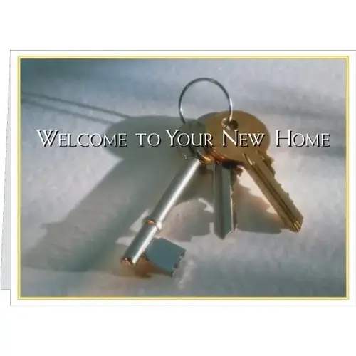 Personalized Greeting Card, Welcome To New Home Design - pack of 50 Personalized Greeting Card, Welcome To New Home Design - pack of 50