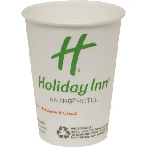 Holiday Inn 10 Oz Perfectouch Wrapped Cup - pack of 1000 Holiday Inn 10 Oz Perfectouch Wrapped Cup - pack of 1000