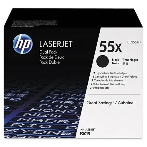 55x High-Yield Black Original Laserjet Toner Cartridges - pack of 2 55x High-Yield Black Original Laserjet Toner Cartridges - pack of 2