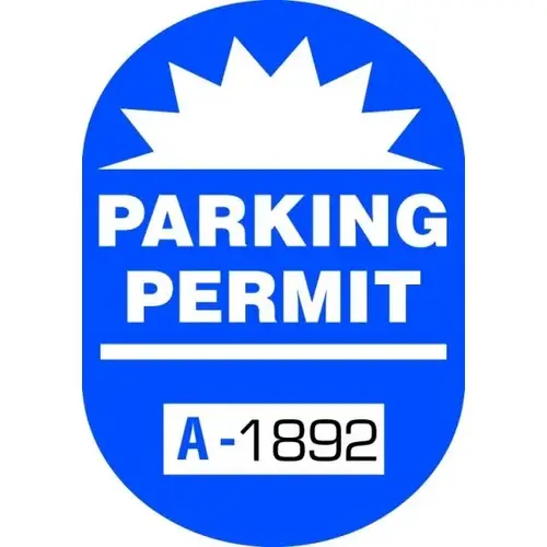 Parking Permit Window Stickers Capsule, Blue, 1-3/4 X 2-1/ - pack of 100 Parking Permit Window Stickers Capsule, Blue, 1-3/4 X 2-1/ - pack of 100