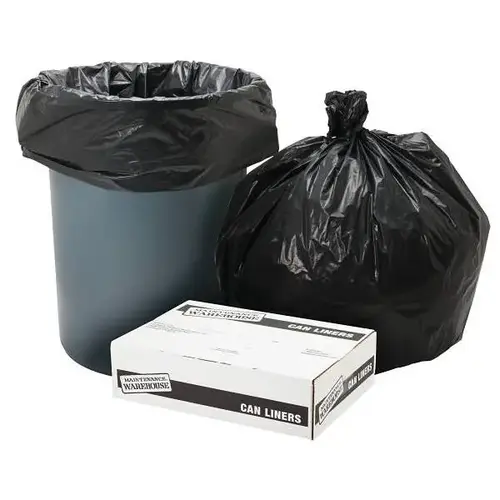 Can Liner 56 Gal. 1.55 Mil Low-Density, Gray, 43" X 48" - pack of 50 Can Liner 56 Gal. 1.55 Mil Low-Density, Gray, 43" X 48" - pack of 50