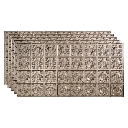 2 ftX4 ft Traditional #1 Glue Up Ceiling Panel, Brushed Nickel - pack of 5 2 ftX4 ft Traditional #1 Glue Up Ceiling Panel, Brushed Nickel - pack of 5