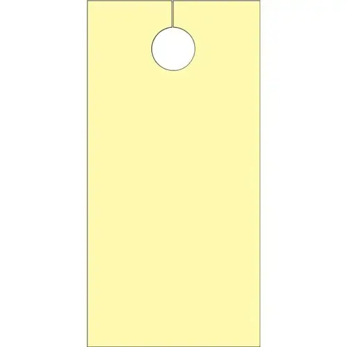 Blank Door Tags, Yellow - pack of 100 Blank Door Tags, Yellow - pack of 100