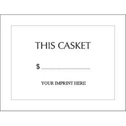 Casket Price Panel Card, Appc- - pack of 100 Casket Price Panel Card, Appc- - pack of 100