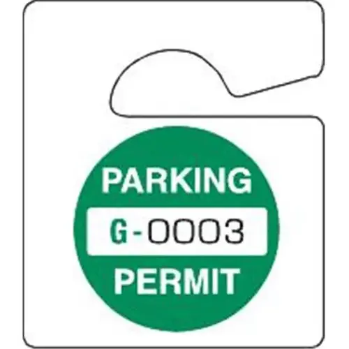 Non-Reflective Plastic Parking Permit Tags, Green Circle, Small - pack of 100 Non-Reflective Plastic Parking Permit Tags, Green Circle, Small - pack of 100