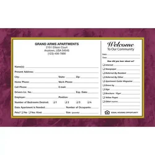 Personalized Guest Cards, Marble Design, Burgundy, 8 X - pack of 100 Personalized Guest Cards, Marble Design, Burgundy, 8 X - pack of 100