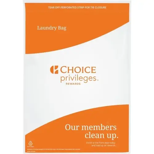 Choice Privileges Rewards Laundry Bag, Tear Tape - pack of 1000 Choice Privileges Rewards Laundry Bag, Tear Tape - pack of 1000