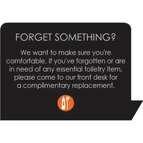 Forget Something Black Easel - pack of 50 Forget Something Black Easel - pack of 50