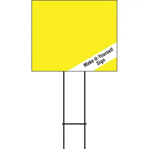 Yellow Blank Corrugated Plastic Sign, 20" X 24" - pack of 5 Yellow Blank Corrugated Plastic Sign, 20" X 24" - pack of 5