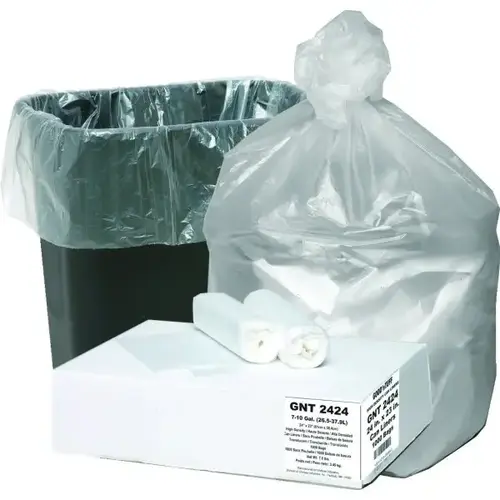 Can Liner 7 Gal. 6 Mic High-Density, Natural, 20" X 22" - pack of 2000 Can Liner 7 Gal. 6 Mic High-Density, Natural, 20" X 22" - pack of 2000
