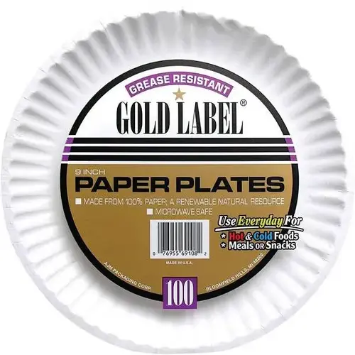 9 In White Paper Plates - pack of 1200 9 In White Paper Plates - pack of 1200