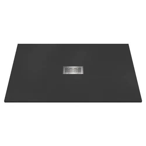 60" L X 36" W X 1.125" H Composite Stone Shower Pan In Graphite Sand 60" L X 36" W X 1.125" H Composite Stone Shower Pan In Graphite Sand