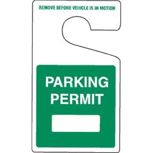 Large Write-On Parking Permit Tags, Non-Reflective, Green - pack of 100 Large Write-On Parking Permit Tags, Non-Reflective, Green - pack of 100