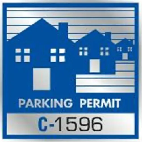 Parking Permit Window Stickers, Blue/Silver Foil House - pack of 100 Parking Permit Window Stickers, Blue/Silver Foil House - pack of 100