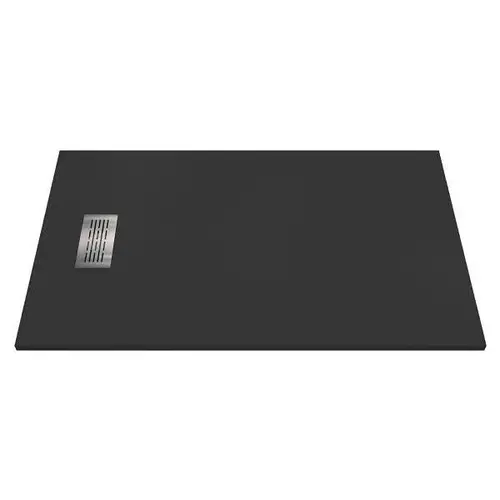 60" L X 36" W X 1.125" H Composite Stone Shower Pan Drain Graphite Sand 60" L X 36" W X 1.125" H Composite Stone Shower Pan Drain Graphite Sand
