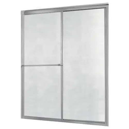 Raleigh 70 In. H X 48 In. W Framed Bypass Shower Door, Obscure Glass, Silver Finish Raleigh 70 In. H X 48 In. W Framed Bypass Shower Door, Obscure Glass, Silver Finish