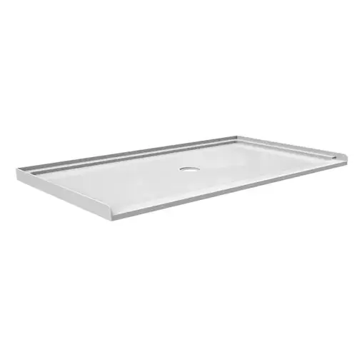 64 In. X 36 In. Shower Base, Center Drain, White, ADA 64 In. X 36 In. Shower Base, Center Drain, White, ADA