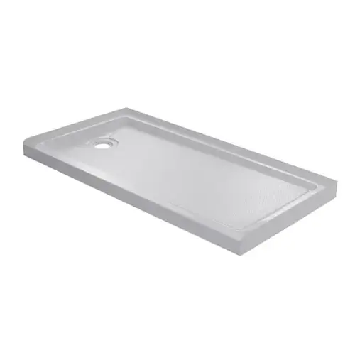60 In. X 32 In. Shower Base, Left Drain, White 60 In. X 32 In. Shower Base, Left Drain, White