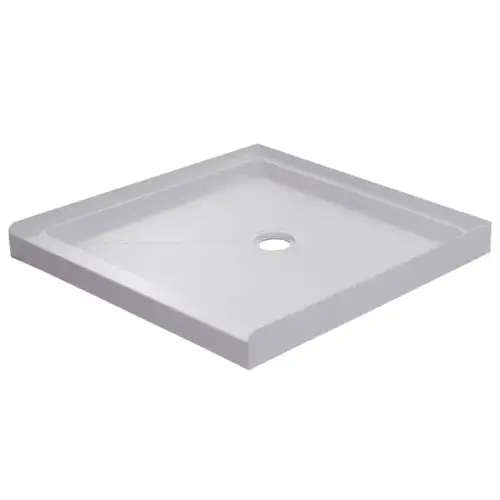 36 In. X 36 In. Shower Base, Center Drain, White 36 In. X 36 In. Shower Base, Center Drain, White