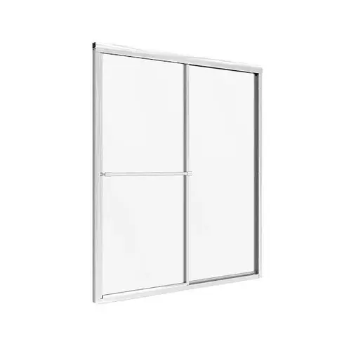 Raleigh 70 In. H X 56 In. To 60 In. W Framed Bypass Shower Door, Clear Glass, Silver Finish Raleigh 70 In. H X 56 In. To 60 In. W Framed Bypass Shower Door, Clear Glass, Silver Finish