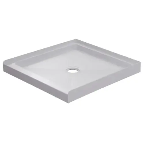 32 In. X 32 In. Shower Base, Center Drain, White 32 In. X 32 In. Shower Base, Center Drain, White