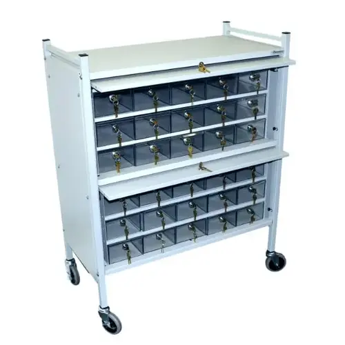 Cart 30 Acrylic Drawer W/Locks 2 Retractable Shelf Doors Lt Grey Cabinet Cart 30 Acrylic Drawer W/Locks 2 Retractable Shelf Doors Lt Grey Cabinet
