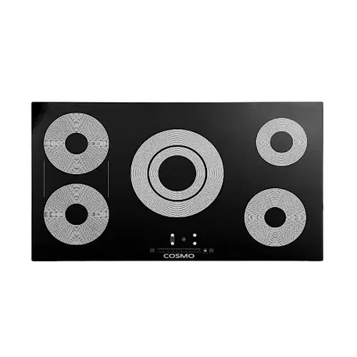 36 In. Electric Ceramic Glass Cooktop With 5 Burners, Triple Zone Element, 36 In. Electric Ceramic Glass Cooktop With 5 Burners, Triple Zone Element,