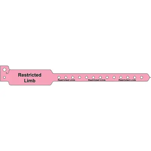 Adult Plastic Alert Band 10" X 1-1/8" - pack of 500 Adult Plastic Alert Band 10" X 1-1/8" - pack of 500