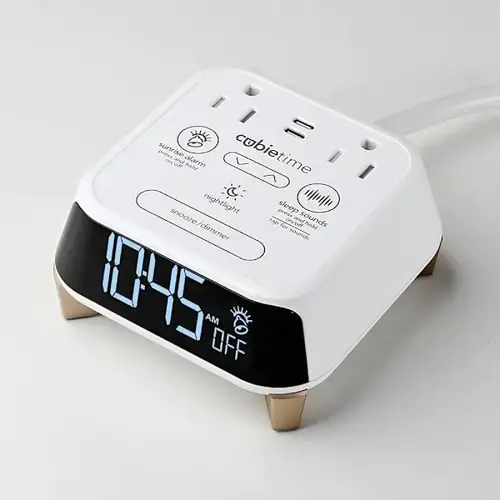 Cubie Time Zen White Alarm Clock W/ Better Sleep Technology Cubie Time Zen White Alarm Clock W/ Better Sleep Technology