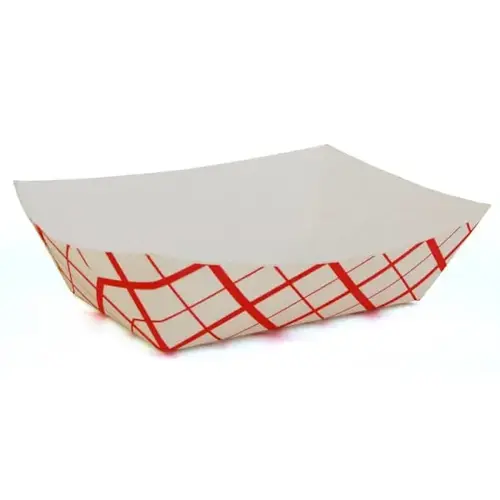 #100 1-Lb Red Checked Food Tray - pack of 1000 #100 1-Lb Red Checked Food Tray - pack of 1000