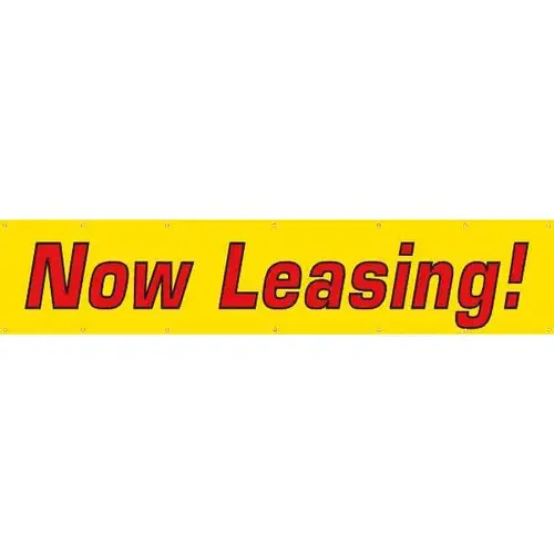 Horizontal Now Leasing! Banner, 20 ft X 4 ft Horizontal Now Leasing! Banner, 20 ft X 4 ft