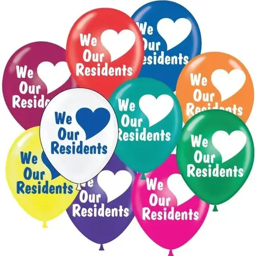 We Love Our Residents Balloons, 17 - pack of 25 We Love Our Residents Balloons, 17 - pack of 25