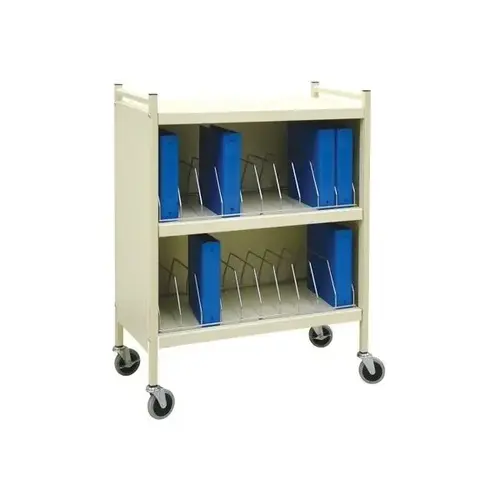 Large Vertical Cabinet Rack 3 Shelves 20 Binder Capacity Beige Large Vertical Cabinet Rack 3 Shelves 20 Binder Capacity Beige