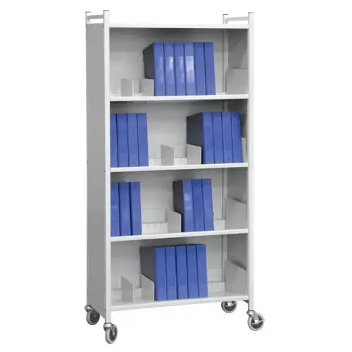 Light Grey Versa Cabinet Style Moble Rack With Four Shelves Light Grey Versa Cabinet Style Moble Rack With Four Shelves