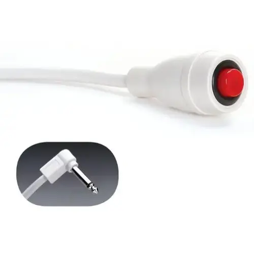 Econocall 20 ft 1/4inch 2-Conductor Phone Plug, Double, White Econocall 20 ft 1/4inch 2-Conductor Phone Plug, Double, White