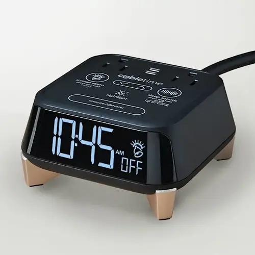 Cubie Time Zen Black Alarm Clock Nightlight Usb-C Cubie Time Zen Black Alarm Clock Nightlight Usb-C