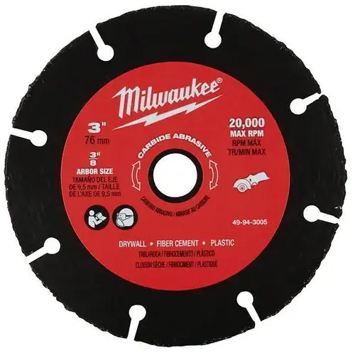 3" Carbide Abrasive Blade For M12 Fuel Compact Cut-Off Tool 3" Carbide Abrasive Blade For M12 Fuel Compact Cut-Off Tool