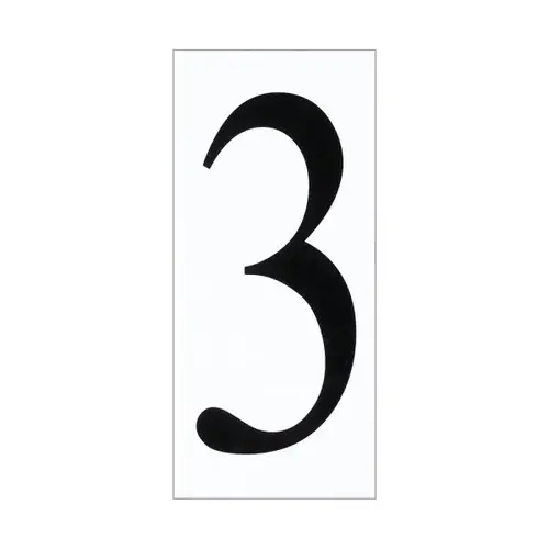 Address Light Plastic Address Number 3 Tile (White) Address Light Plastic Address Number 3 Tile (White)