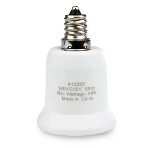 Candelabra To Standard Light Bulb Socket Adapter - pack of 20 Candelabra To Standard Light Bulb Socket Adapter - pack of 20
