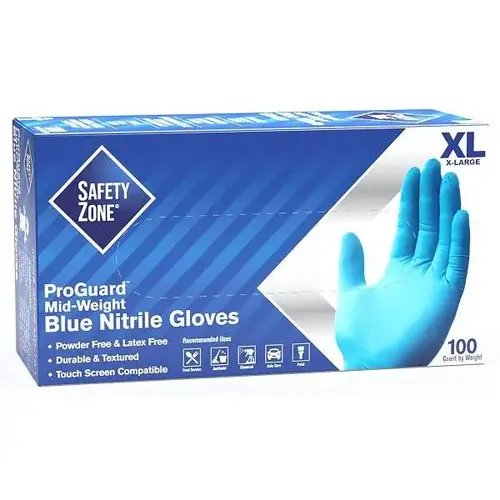 X-Large Blue Powder-Free Nitrile Disposable Gloves - pack of 100 X-Large Blue Powder-Free Nitrile Disposable Gloves - pack of 100