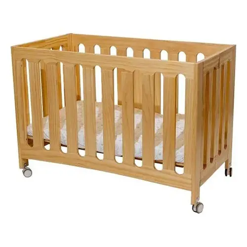 Caden Wood Folding Crib Designed For Small Spaces Natural Caden Wood Folding Crib Designed For Small Spaces Natural