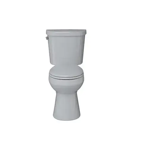 2-Piece All-In-One 1.28 GPF Single-Flush Round 17 In. Toilet, Flush Guard, XL Footprint, White, ADA 2-Piece All-In-One 1.28 GPF Single-Flush Round 17 In. Toilet, Flush Guard, XL Footprint, White, ADA