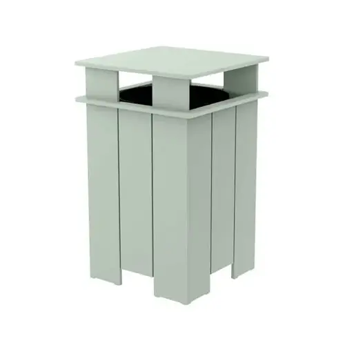 Mainstay Industrial Square Trash Bin And Liner-Sage Green Mainstay Industrial Square Trash Bin And Liner-Sage Green