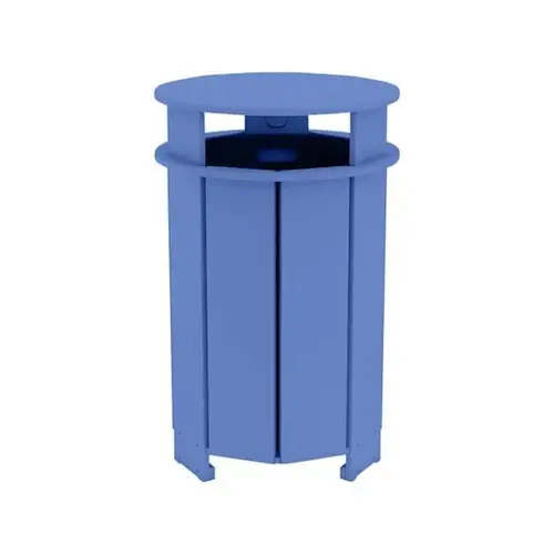 Mainstay Industrial Round Trash Bin And Liner-Sky Blue Mainstay Industrial Round Trash Bin And Liner-Sky Blue