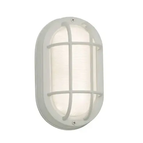 8-1/2 In. Outdoor LED Nautical Wall Fixture, 3000k, White 8-1/2 In. Outdoor LED Nautical Wall Fixture, 3000k, White
