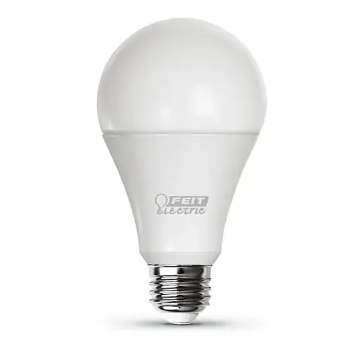 A21 28 Watt LED Bulb, E26 Base, 5000k, White - pack of 4 A21 28 Watt LED Bulb, E26 Base, 5000k, White - pack of 4