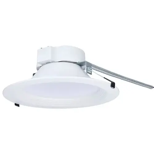 10" LED Commercial Downlight, Adjustable CCT / Watt, Dual Dimming, White 10" LED Commercial Downlight, Adjustable CCT / Watt, Dual Dimming, White