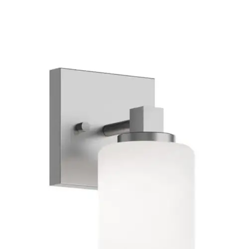 Leo 9" 1-Light Wall Sconce With Frosted Glass, Medium Base, Satin Nickel Leo 9" 1-Light Wall Sconce With Frosted Glass, Medium Base, Satin Nickel