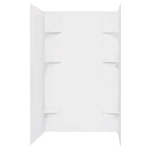 Durawall 40x60x71-1/2" 5-Piece Easy Up Alcove White Shower Surround Durawall 40x60x71-1/2" 5-Piece Easy Up Alcove White Shower Surround